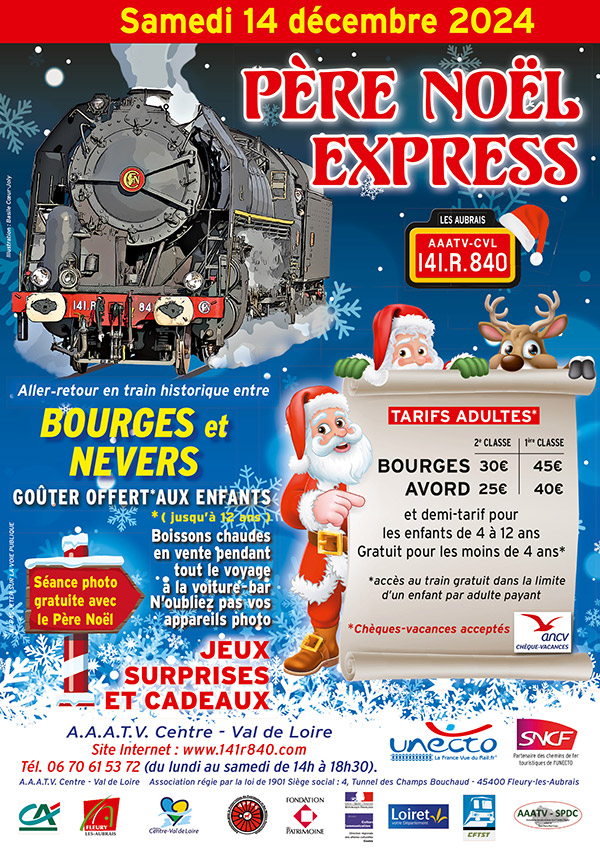 Père Noël Express Bourges - Nevers samedi 14 décembre 2024