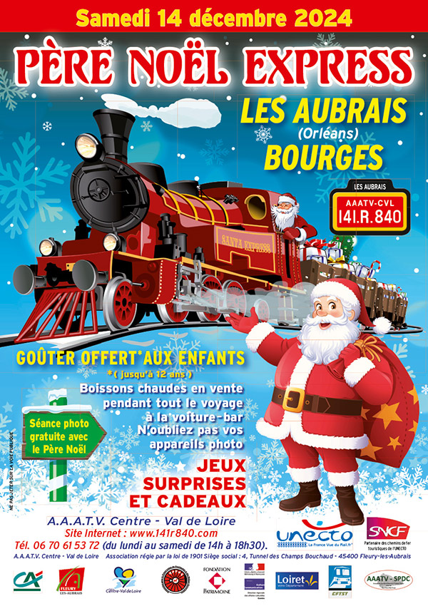 Père Noël Express Les Aubrais - Bourges samedi 14 décembre 2024